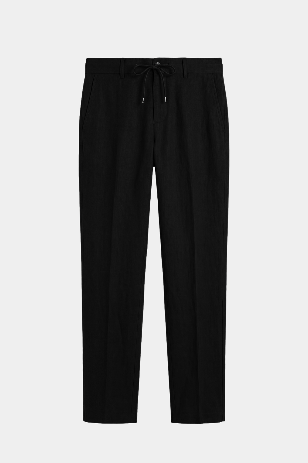 Black Linen Relaxed Pants