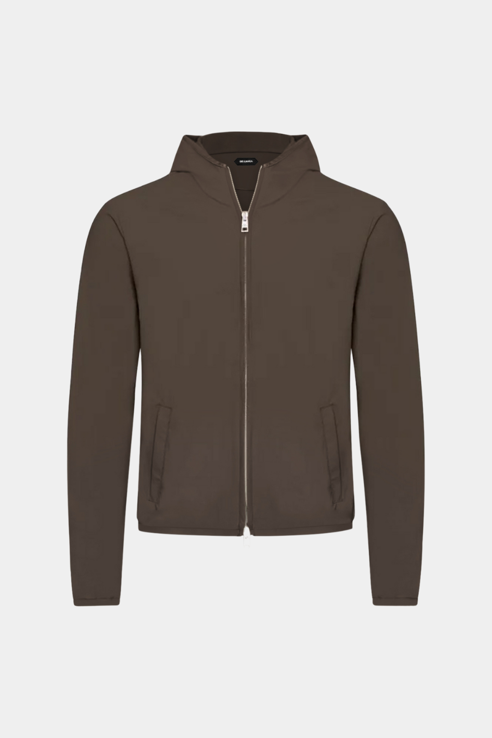 BROWN TECH HOODED JACKET
