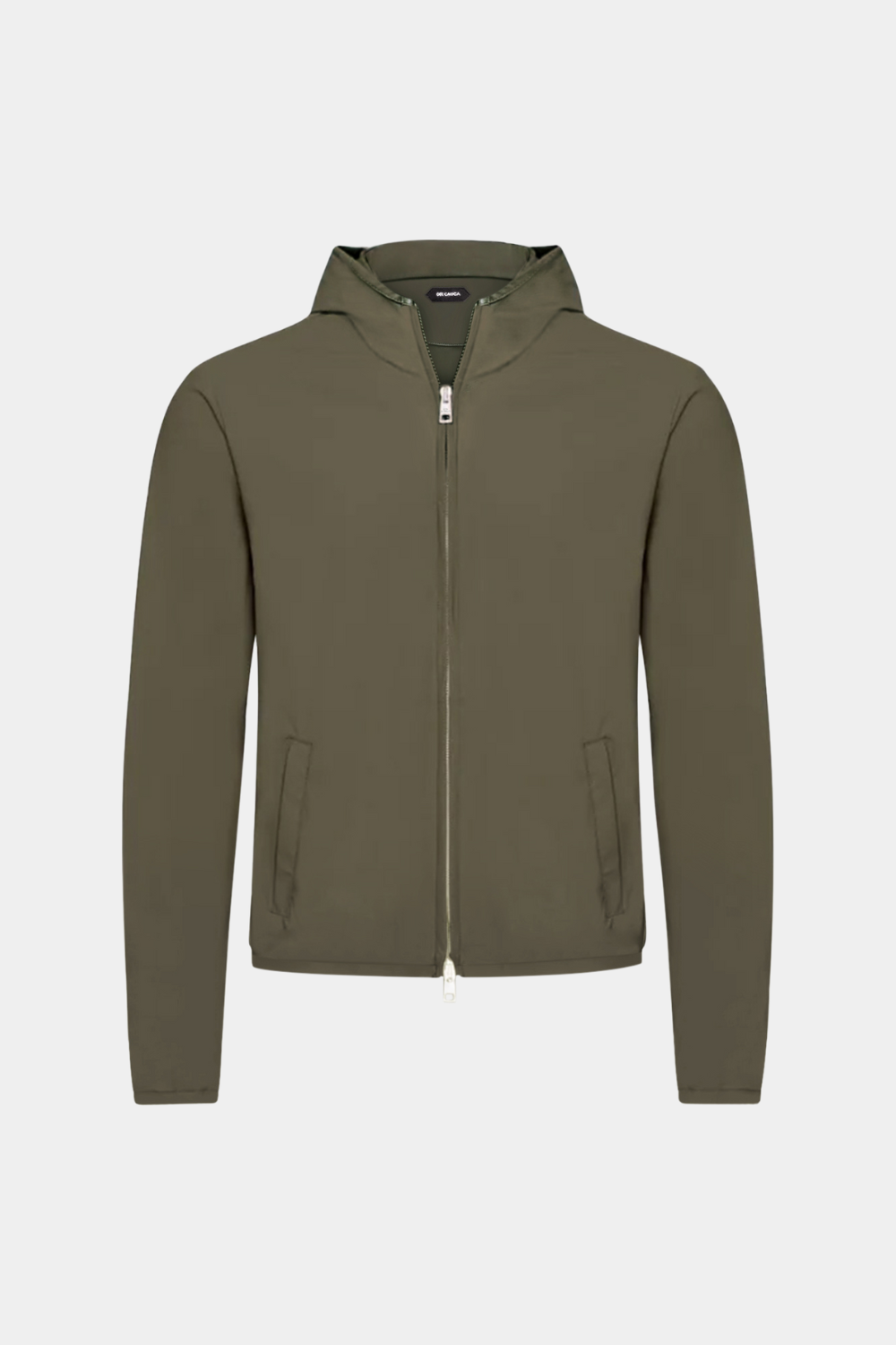 OLIVE GREEN TECH HOODED JACKET