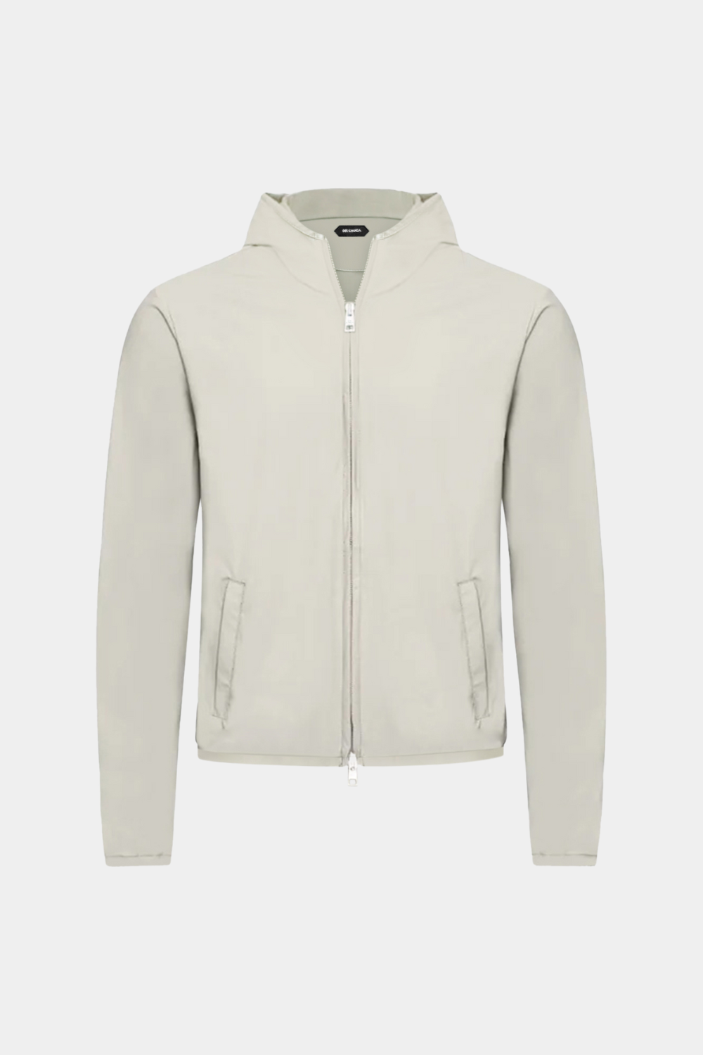 LIGHT GREY TECH HOODED JACKET