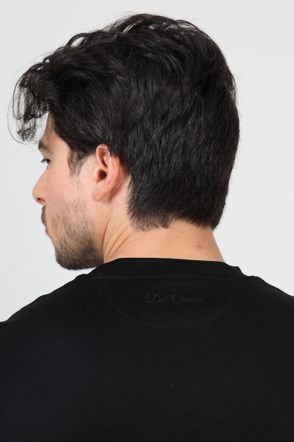 BLACK MERCERIZED T-SHIRT