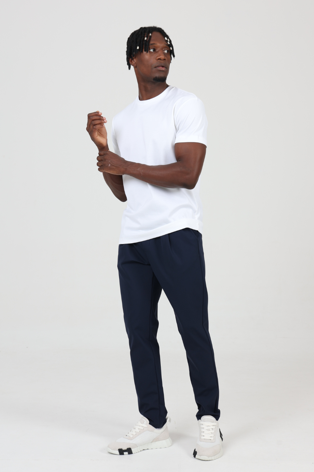 WHITE MERCERIZED T-SHIRT