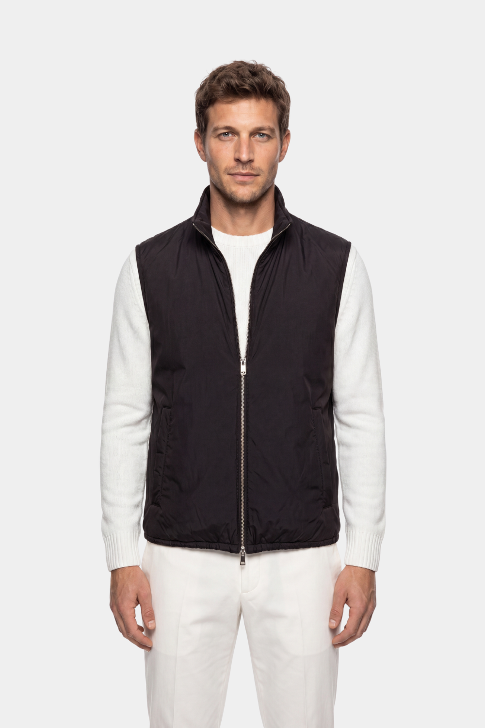 Black Light Padded Zip Vest