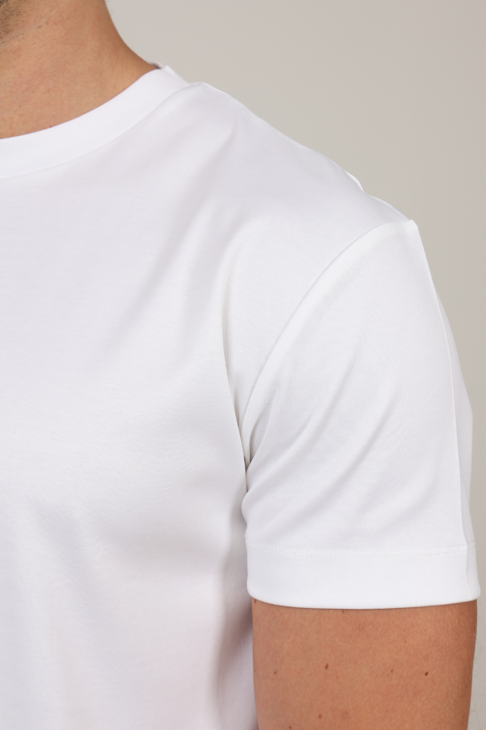 WHITE MERCERIZED T-SHIRT