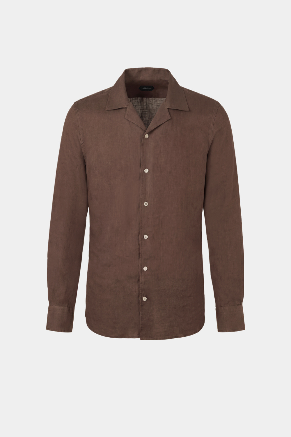 Brown Linen Relaxed Shirt