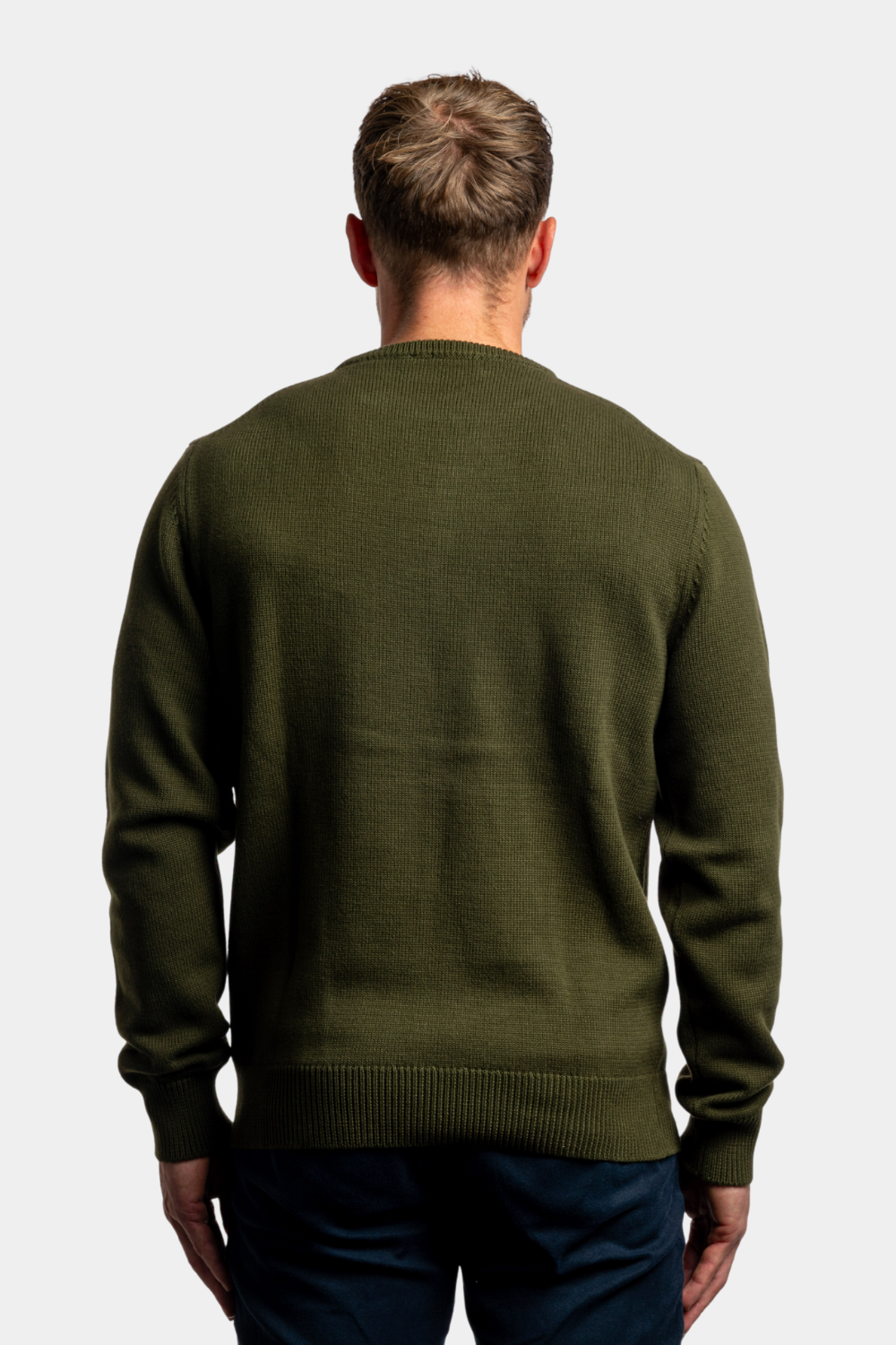 OLIVE GREEN CREWNECK SWEATER