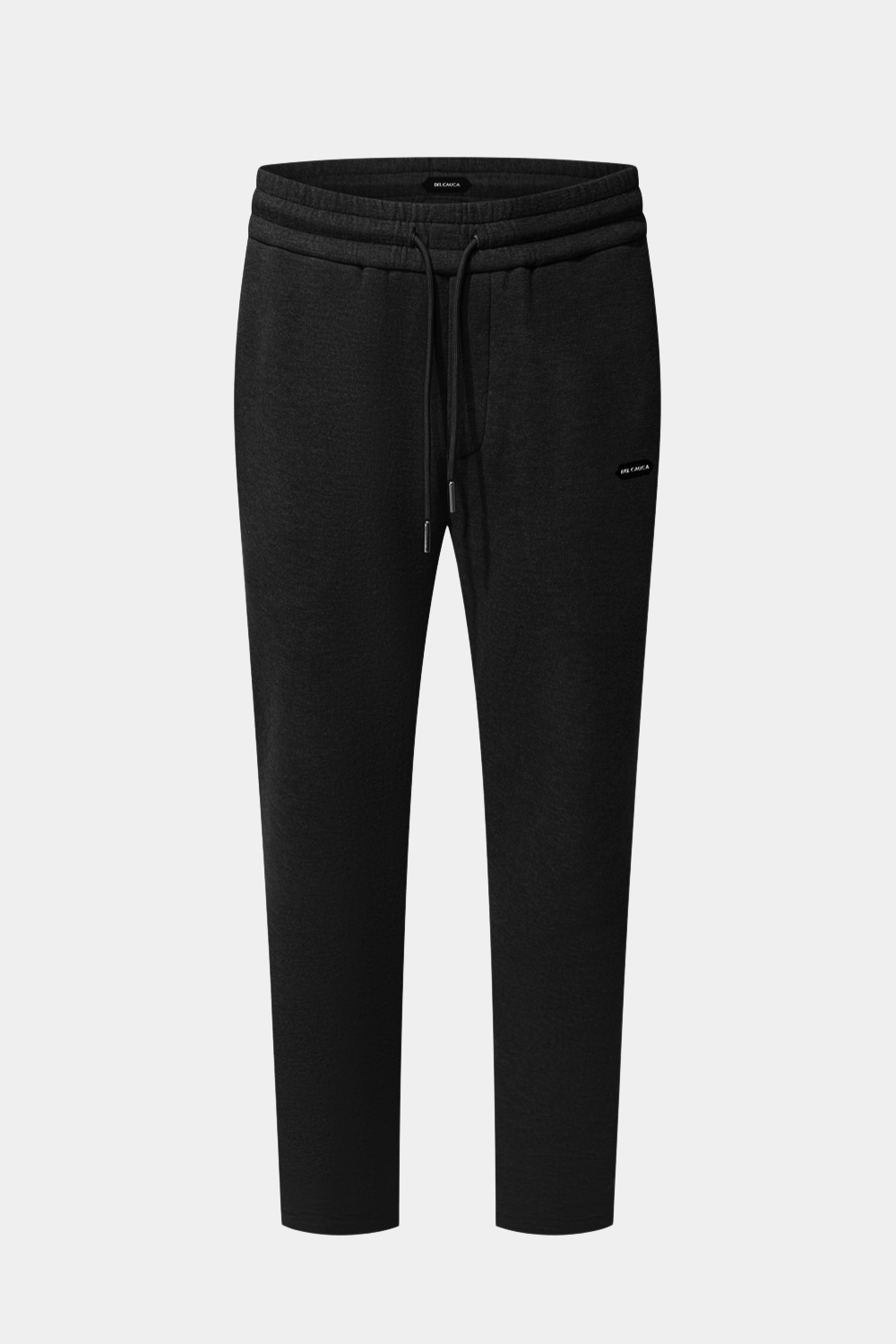 BLACK WOOL TRACK PANTS