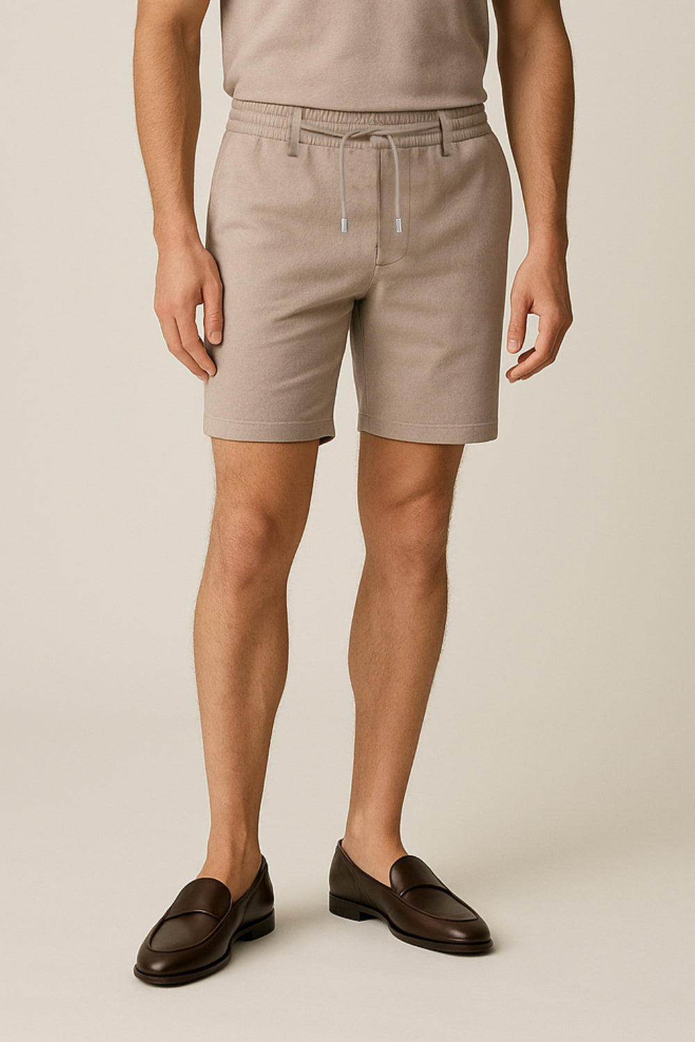 BEIGE TECH SHORTS