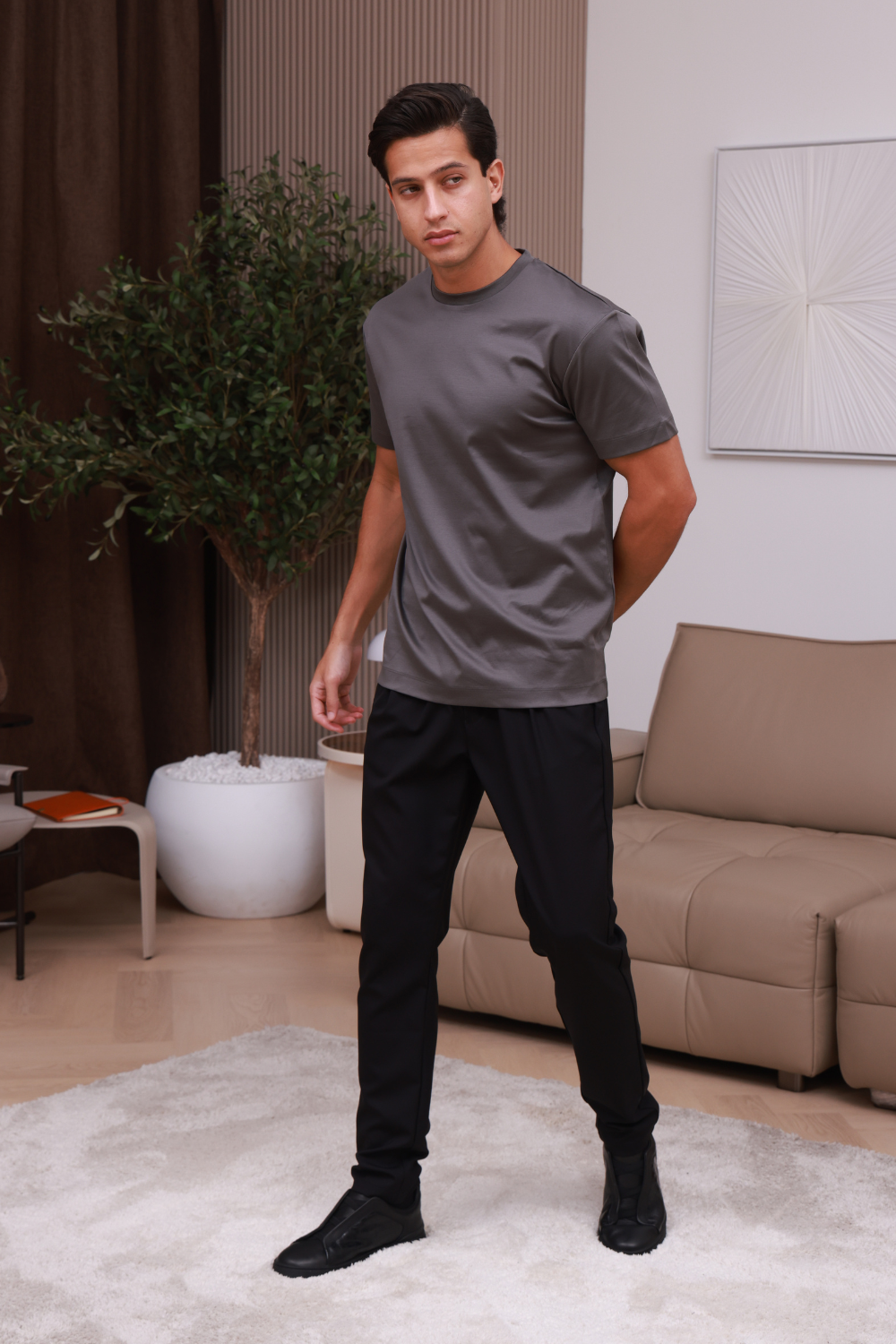 BLACK SMART PANTS