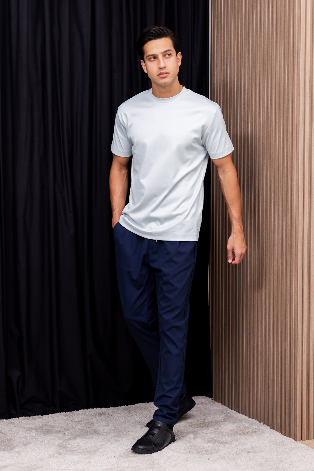 NAVY BLUE SMART PANTS