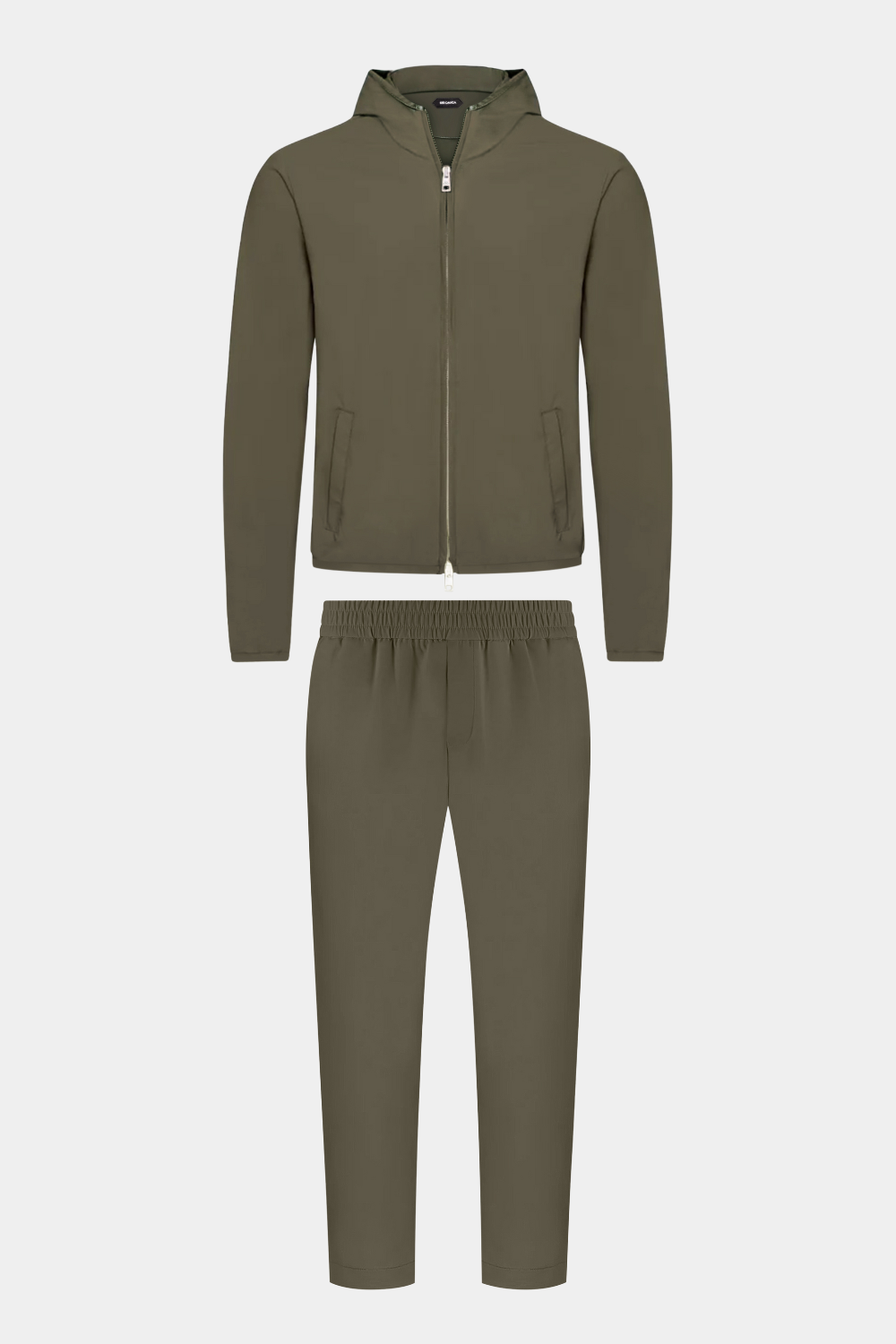 OLIVE GREEN HOODED TECH SUIT