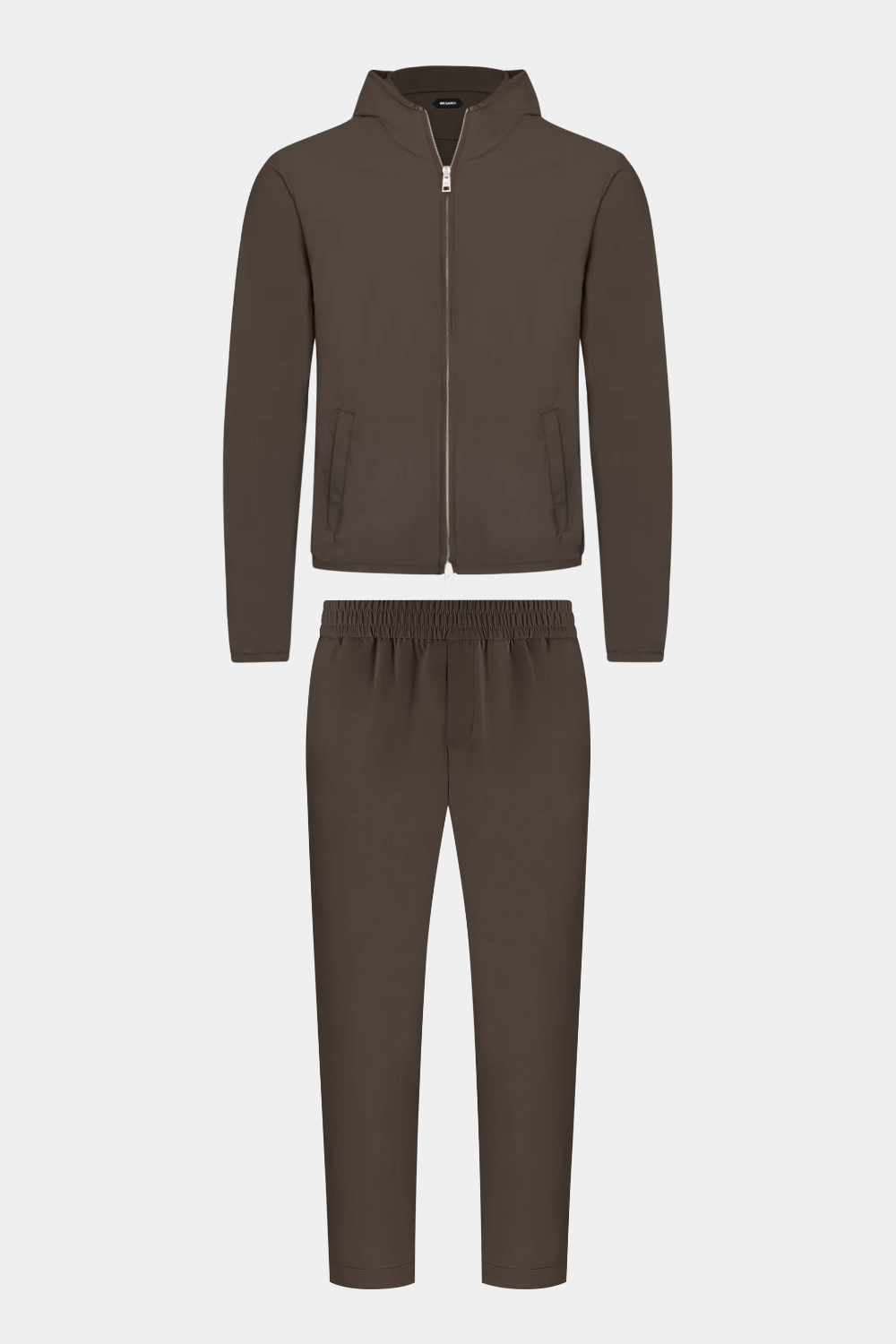 BROWN HOODED TECH SUIT