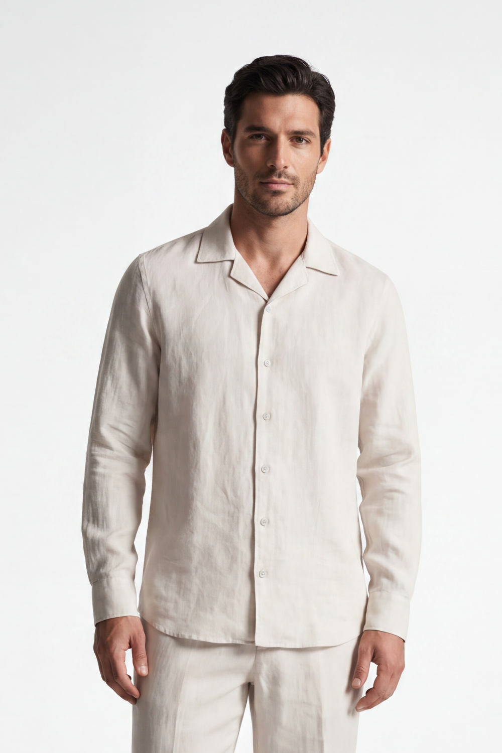 Ivory Linen Relaxed Shirt