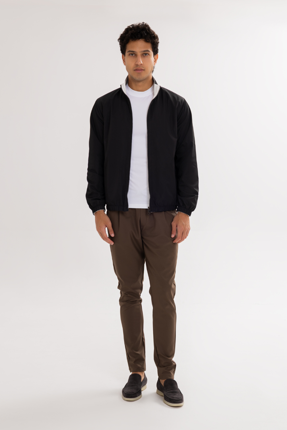 BLACK REVERSIBLE BOMBER JACKET