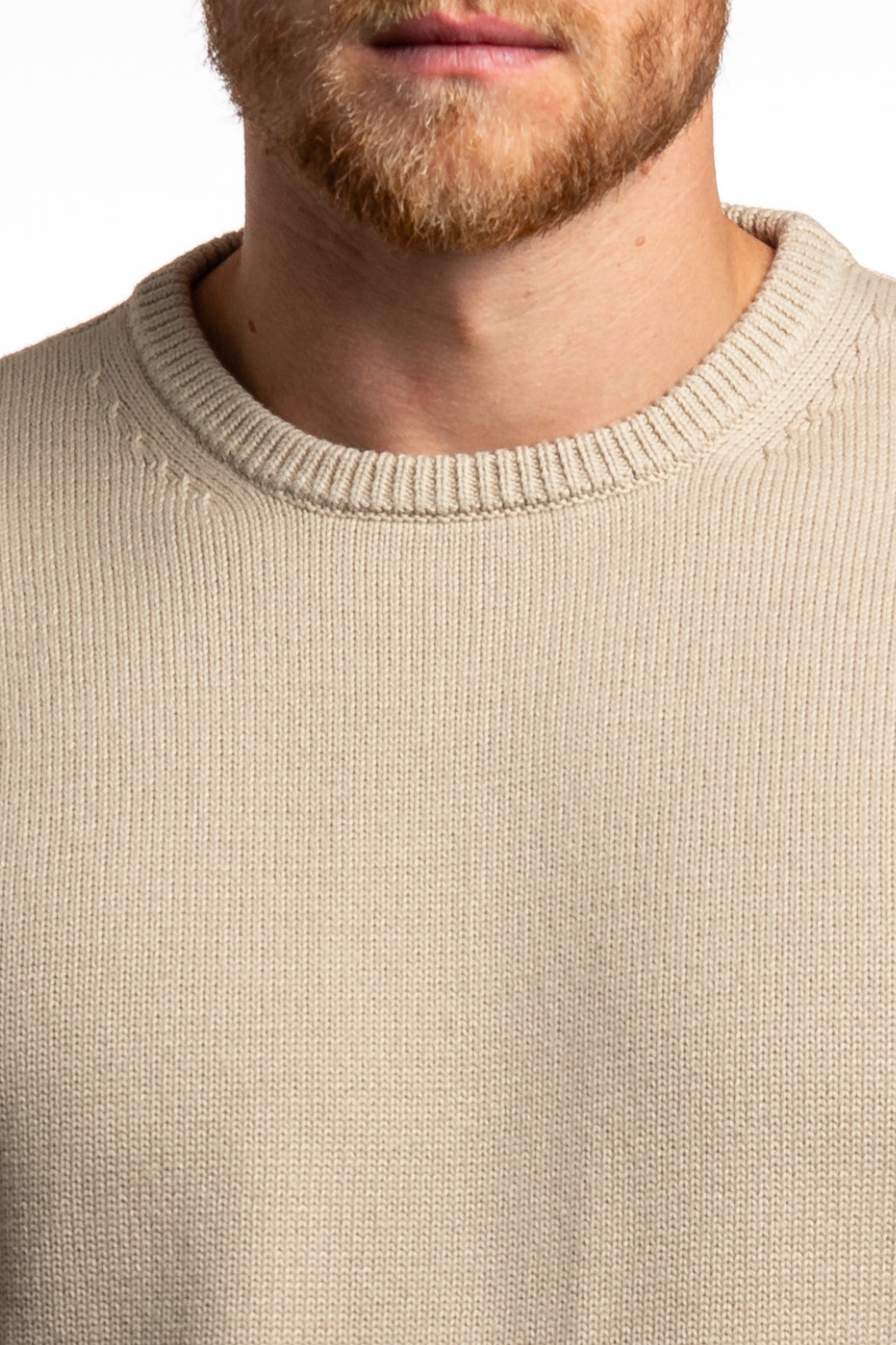 BEIGE CREWNECK SWEATER