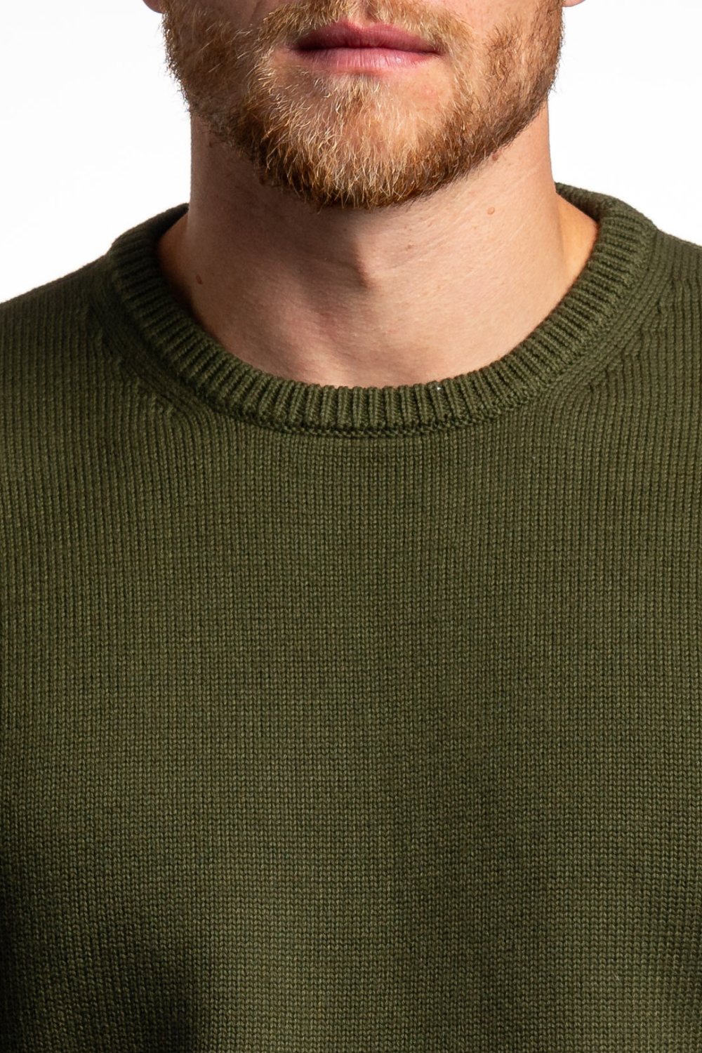 OLIVE GREEN CREWNECK SWEATER