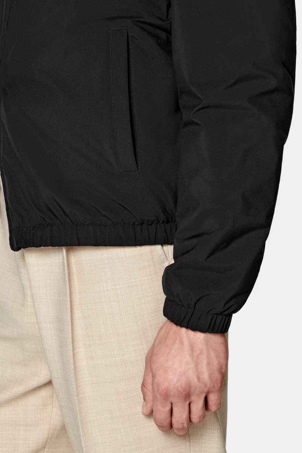 BLACK REVERSIBLE BOMBER JACKET