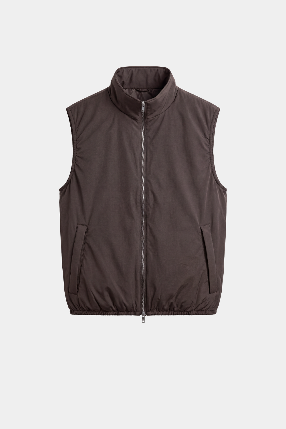 Brown Light Padded Zip Vest