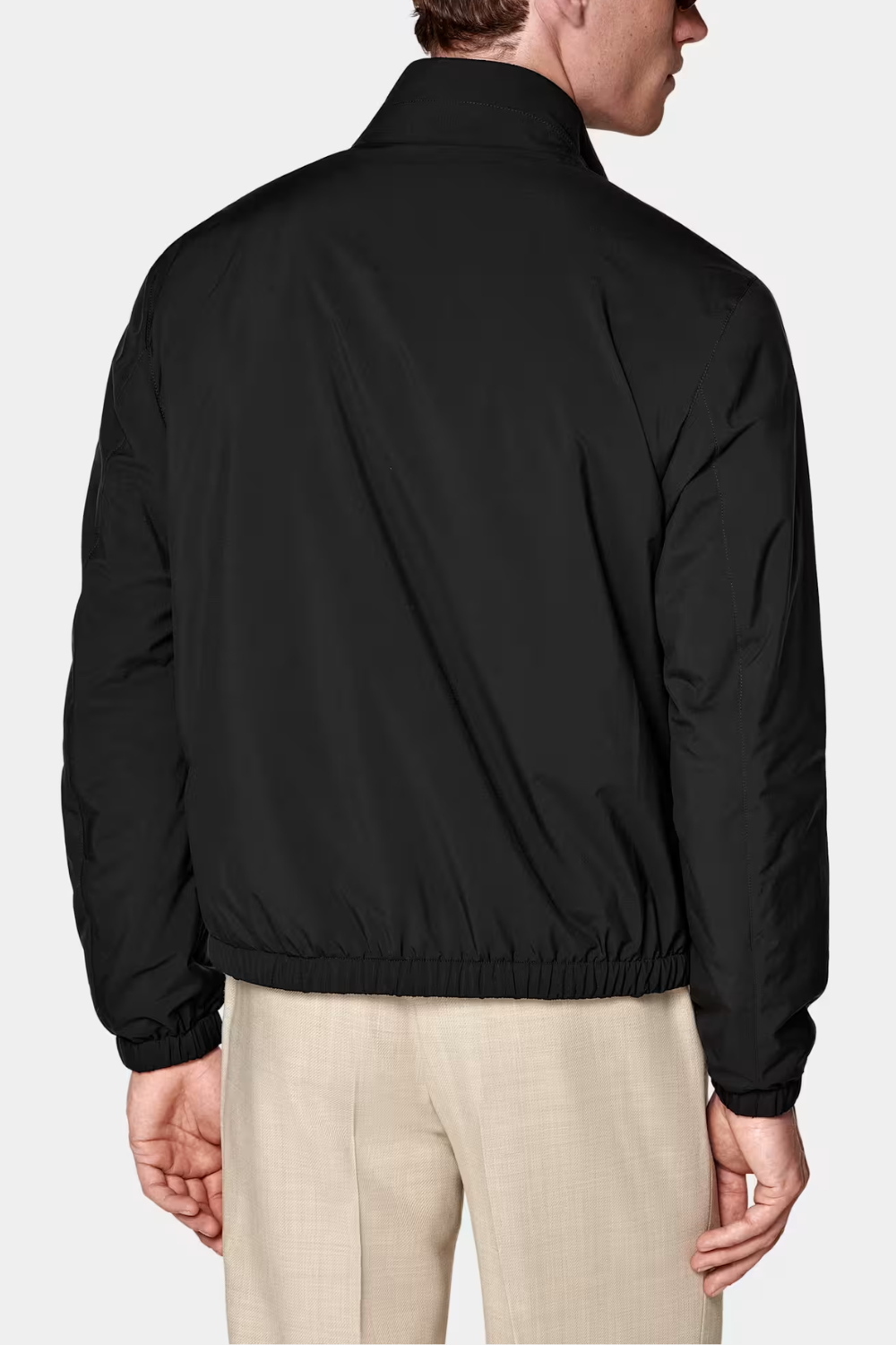 BLACK REVERSIBLE BOMBER JACKET