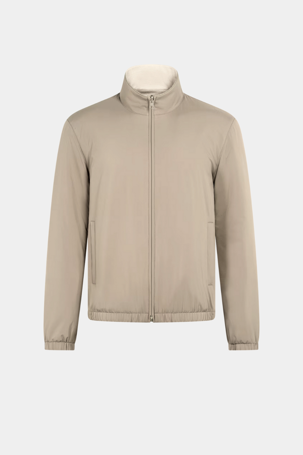 TAUPE REVERSIBLE BOMBER JACKET