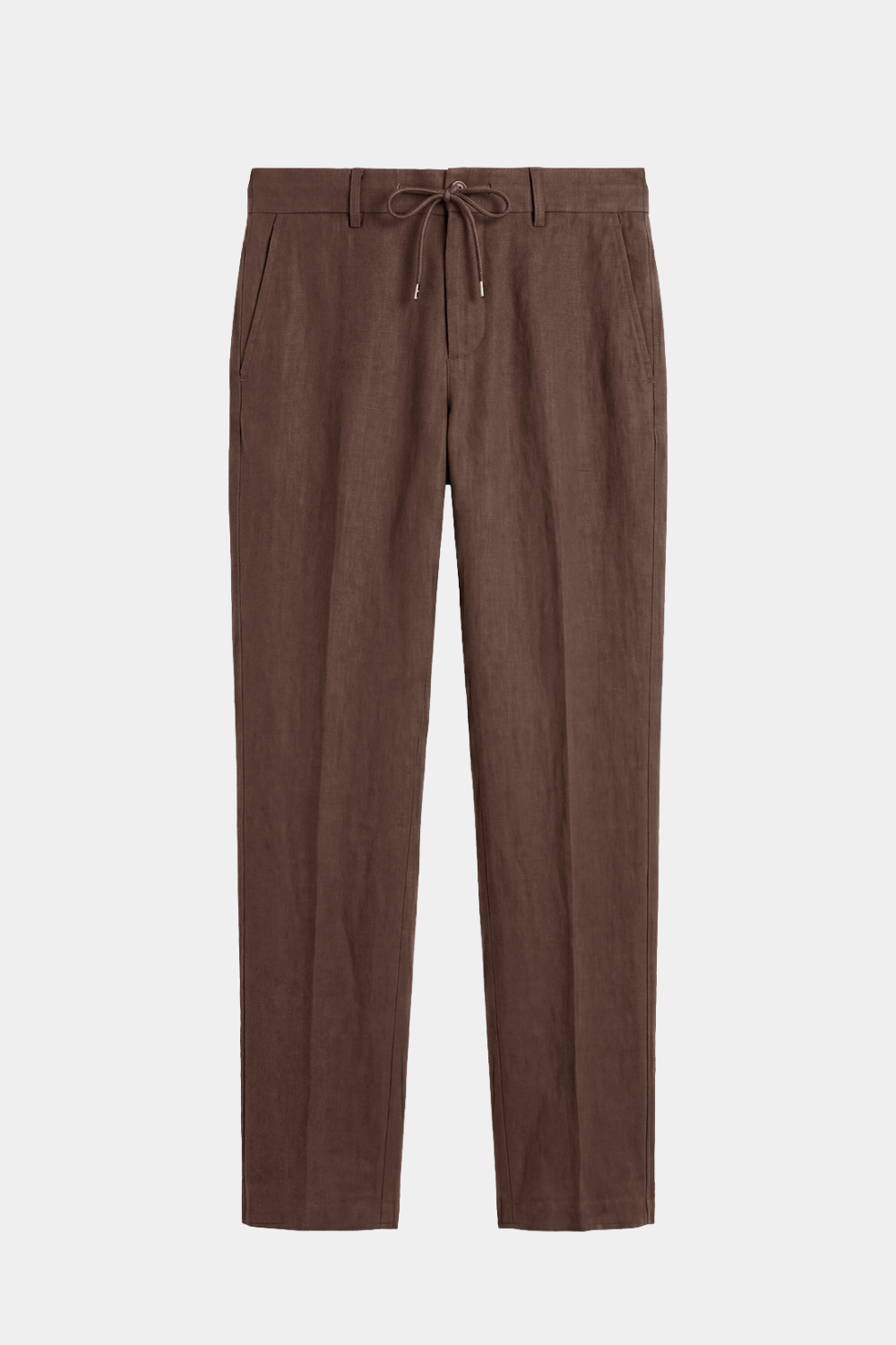 Brown Linen Relaxed Pants