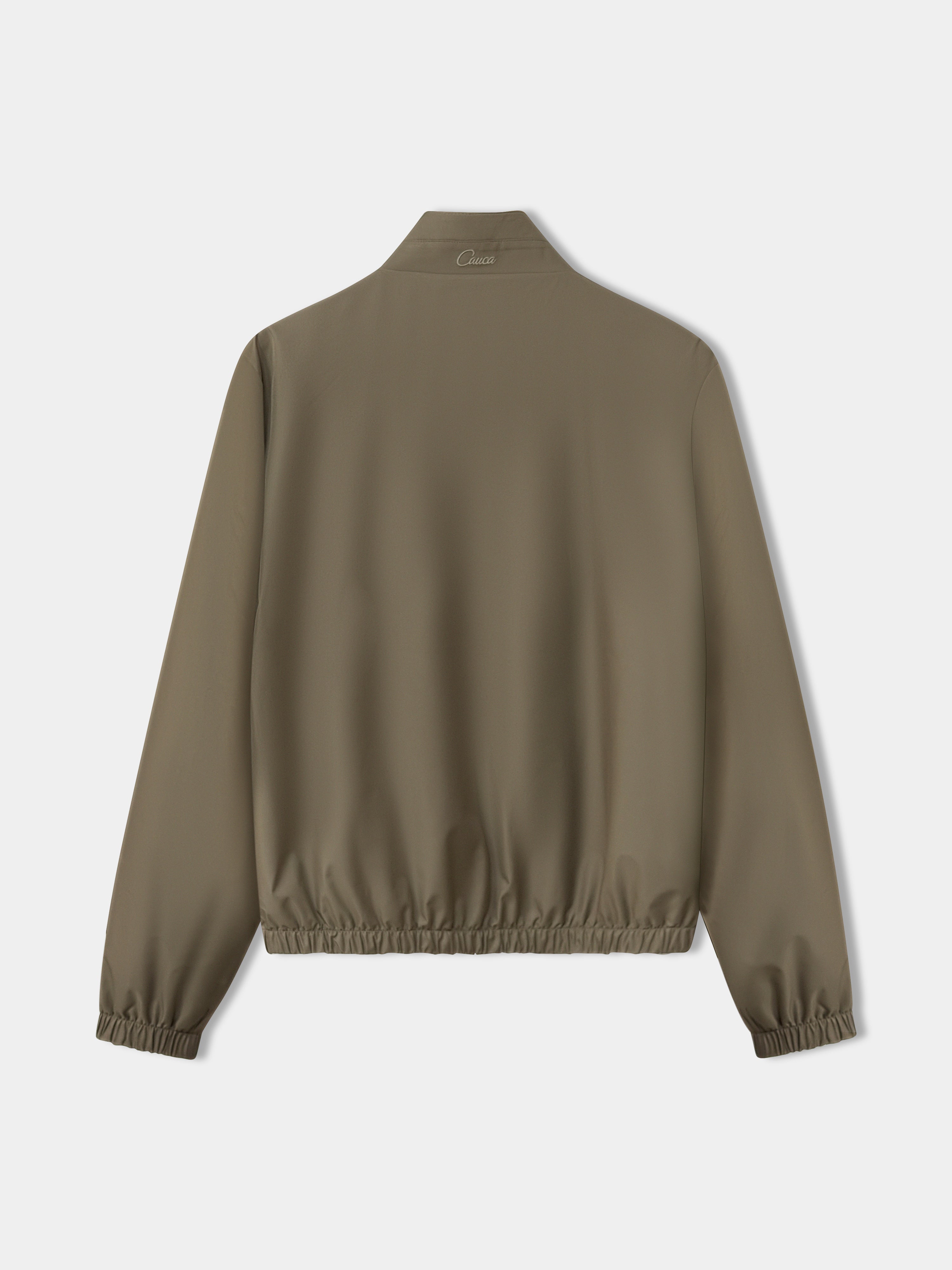 Light Taupe Reversible Bomber Jacket