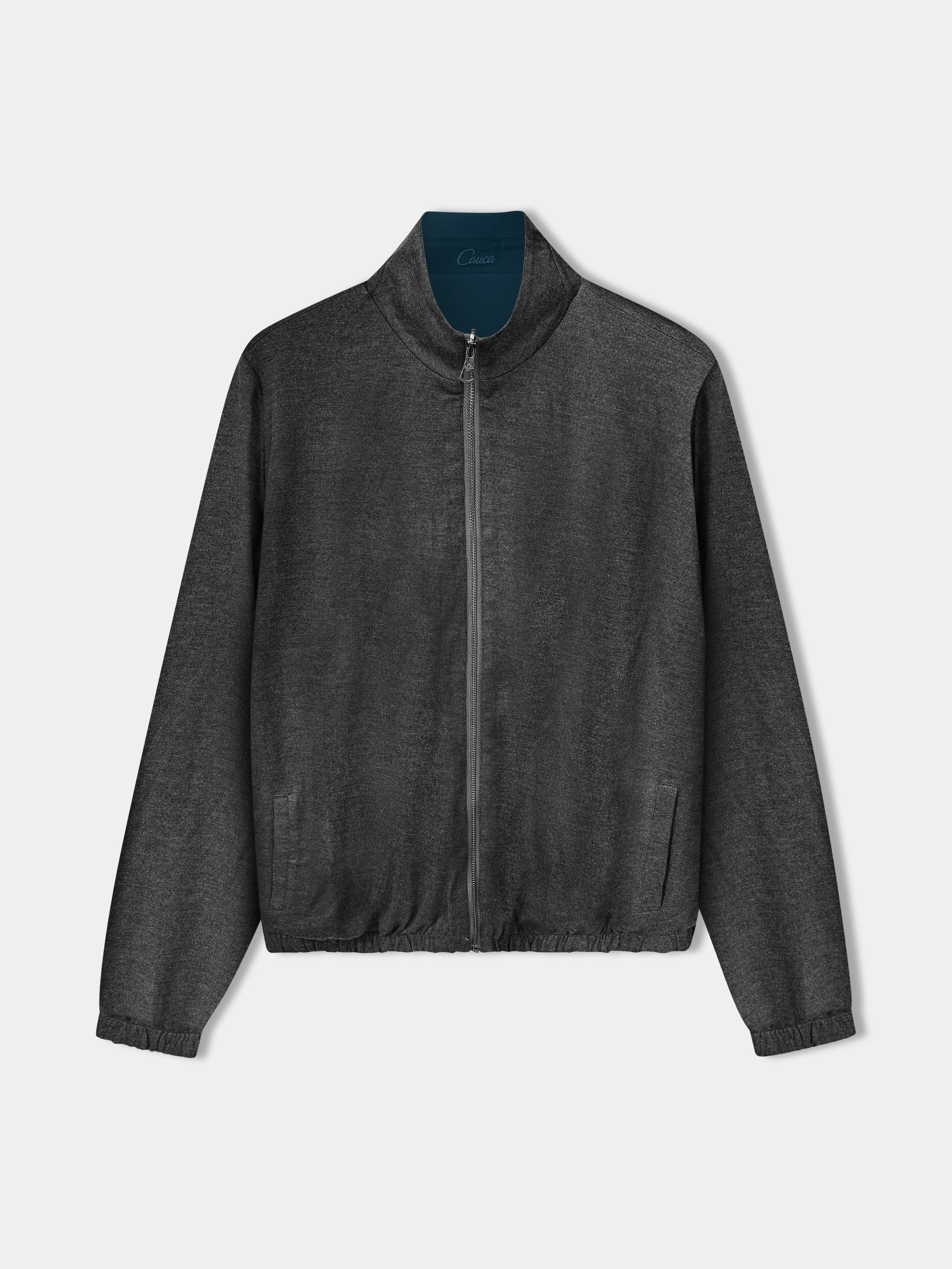 Petrol Blue Reversible Bomber Jacket
