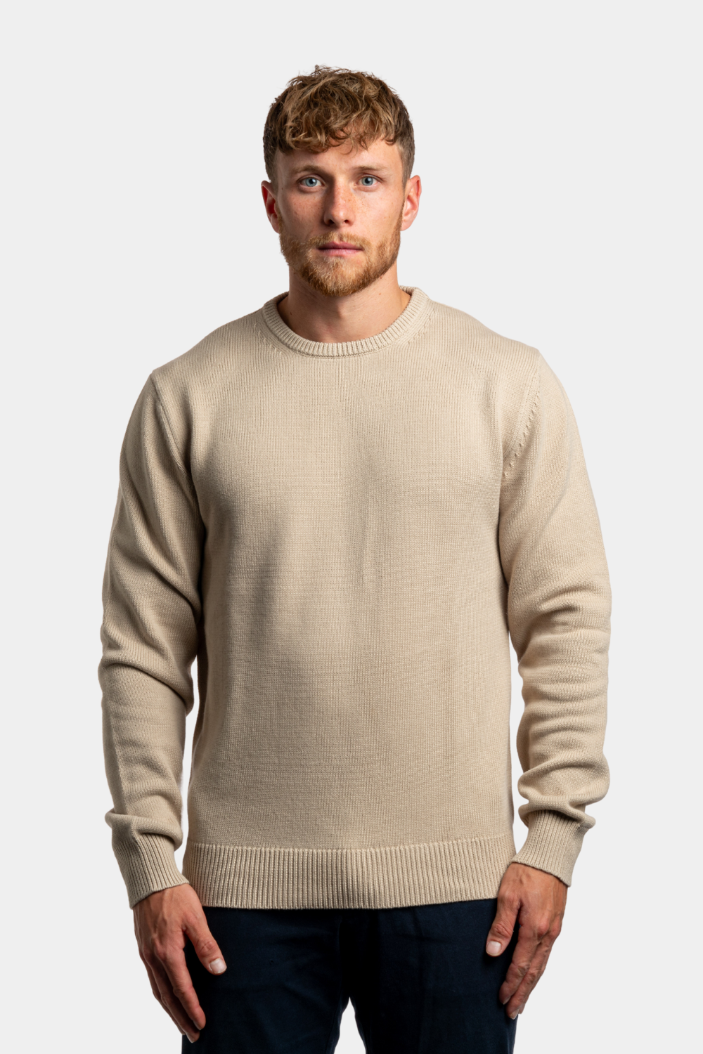 BEIGE CREWNECK SWEATER