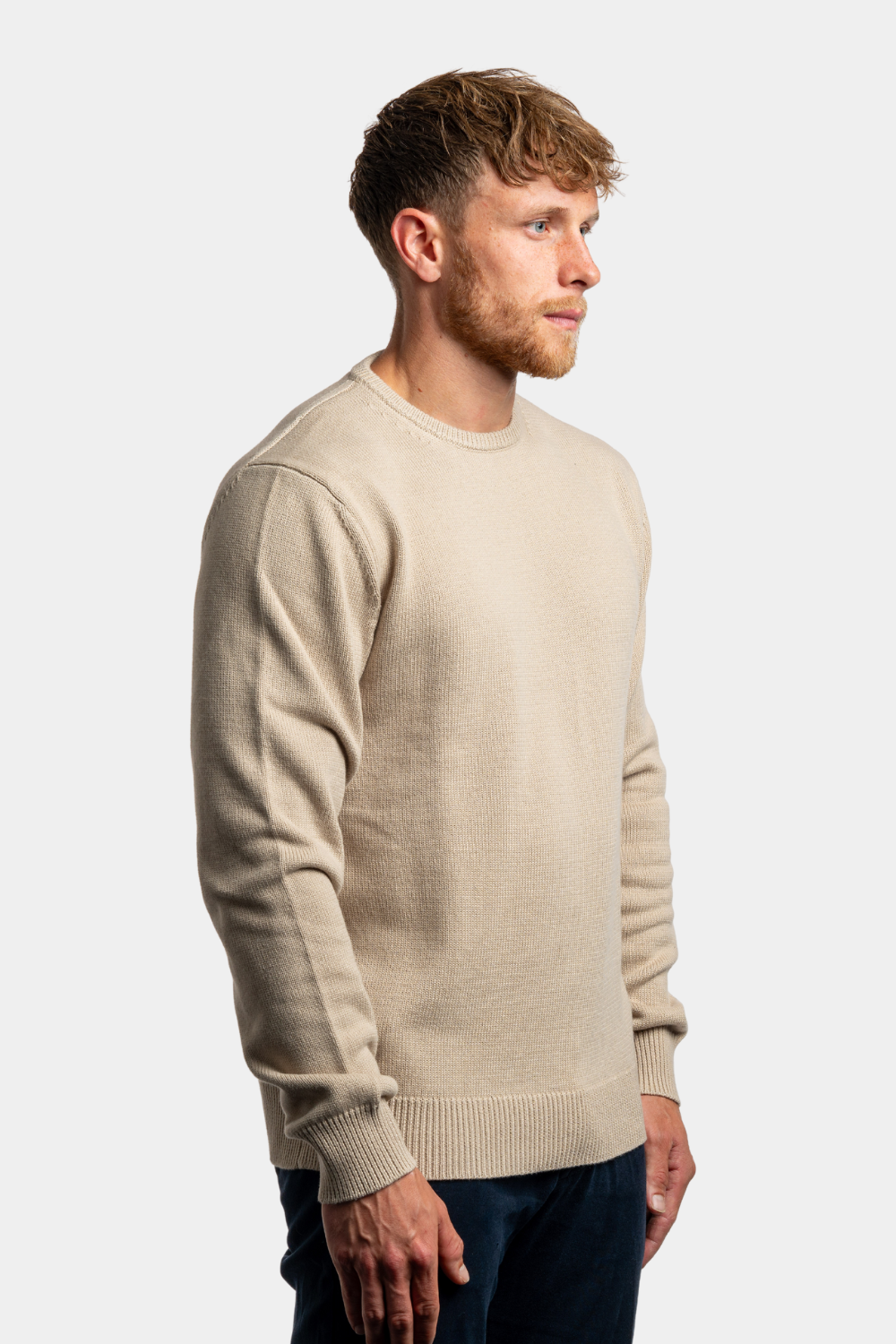 BEIGE CREWNECK SWEATER