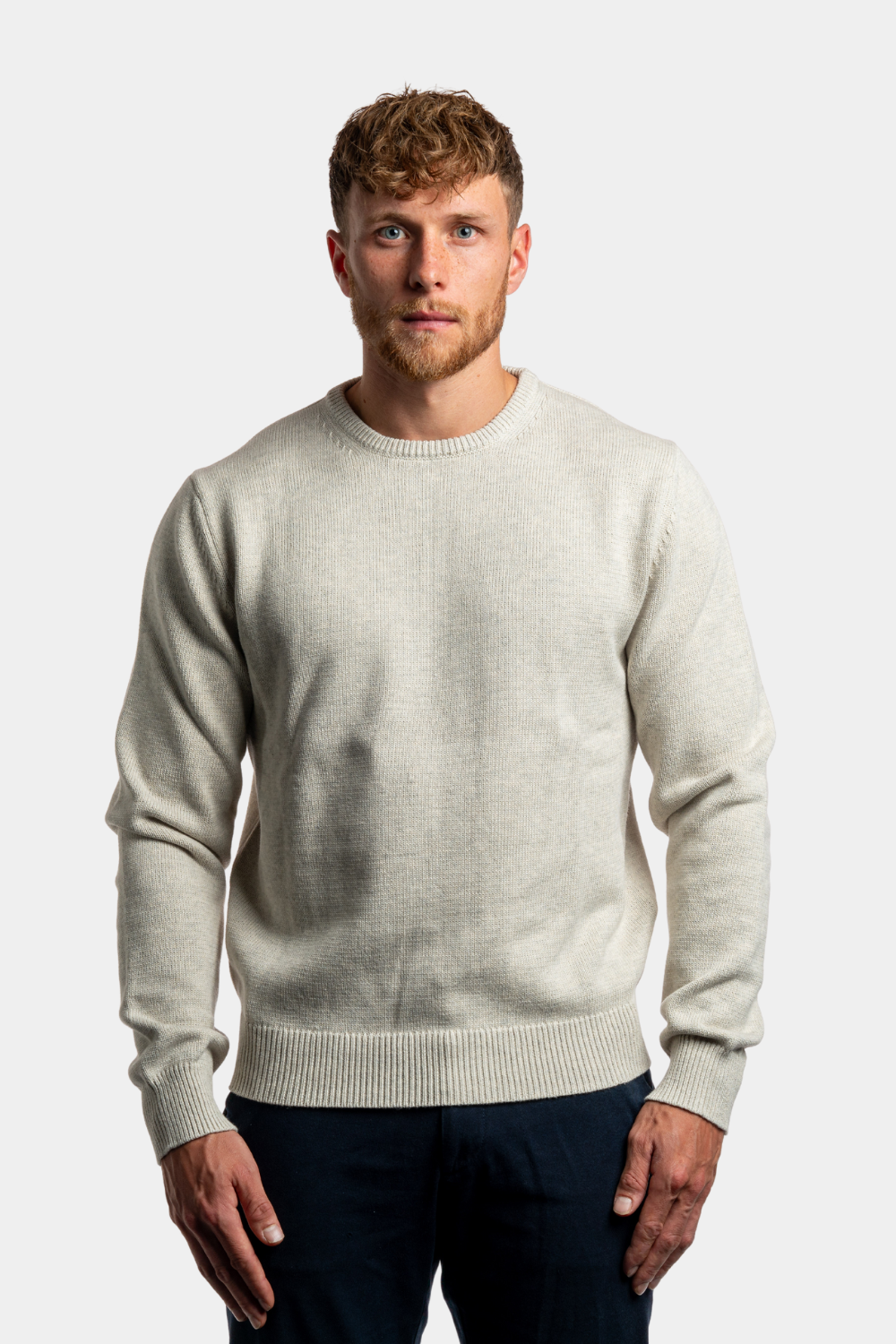 HEATHER GREY CREWNECK SWEATER