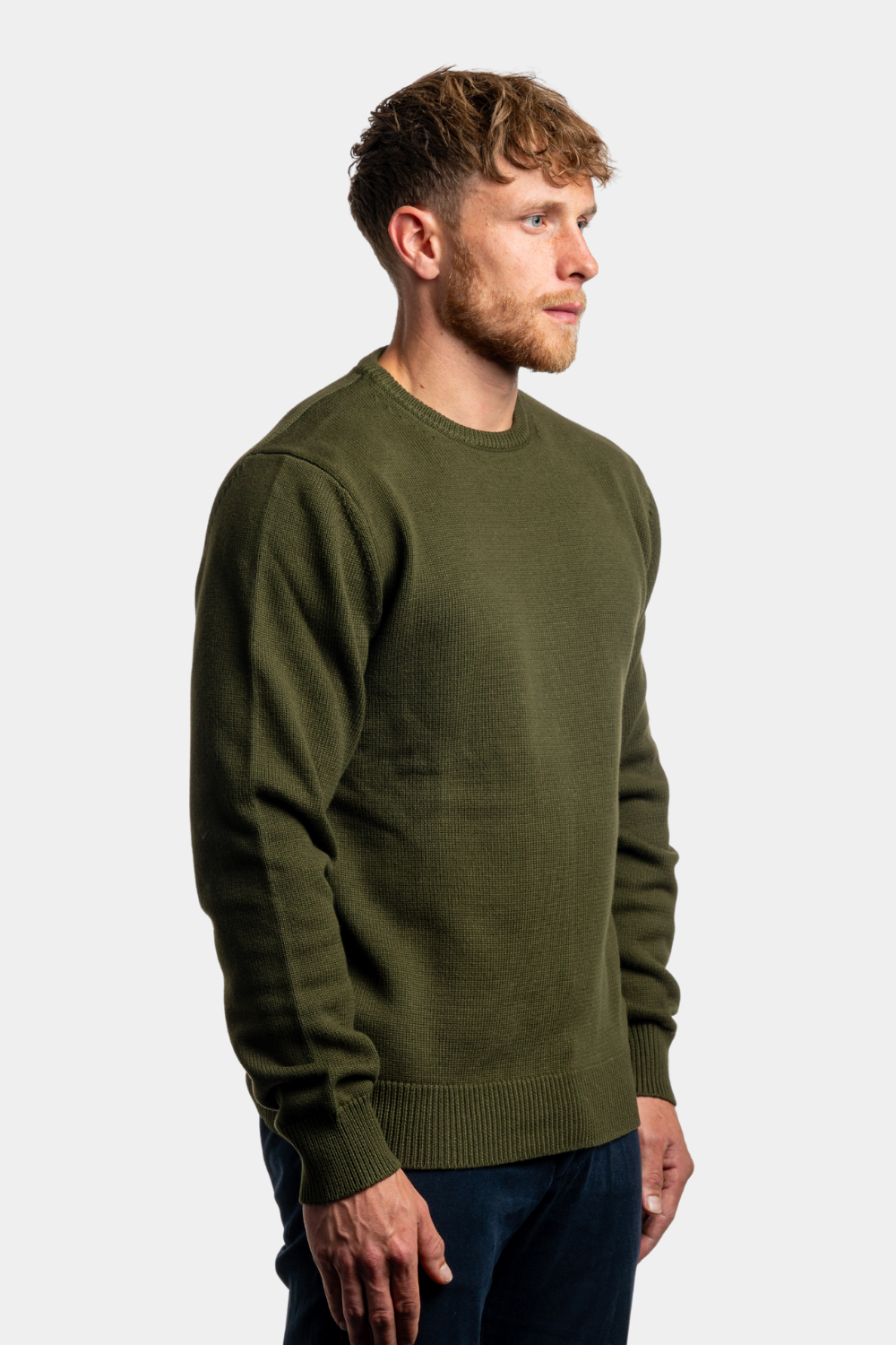 OLIVE GREEN CREWNECK SWEATER