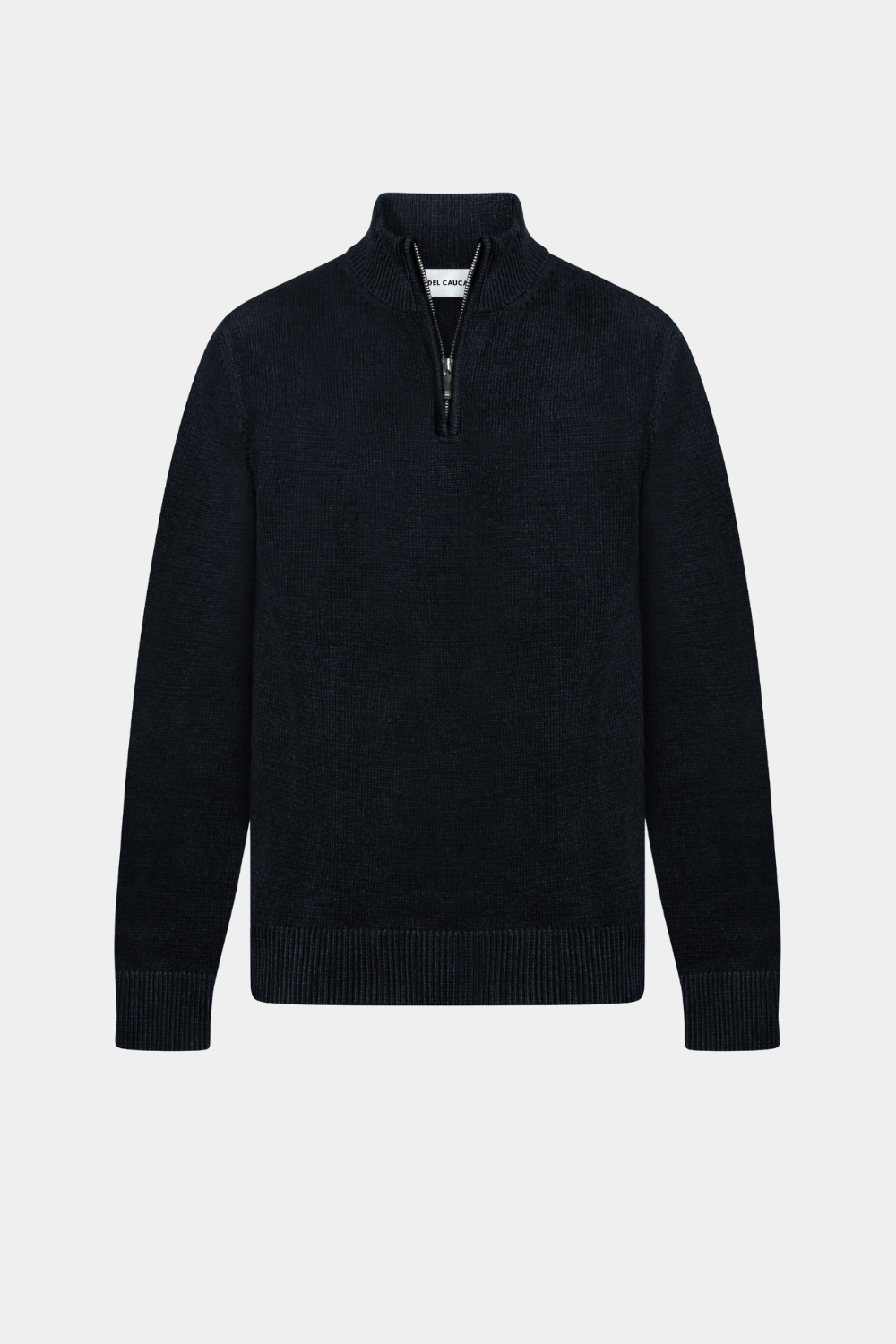 BLACK QUARTER ZIP SWEATER