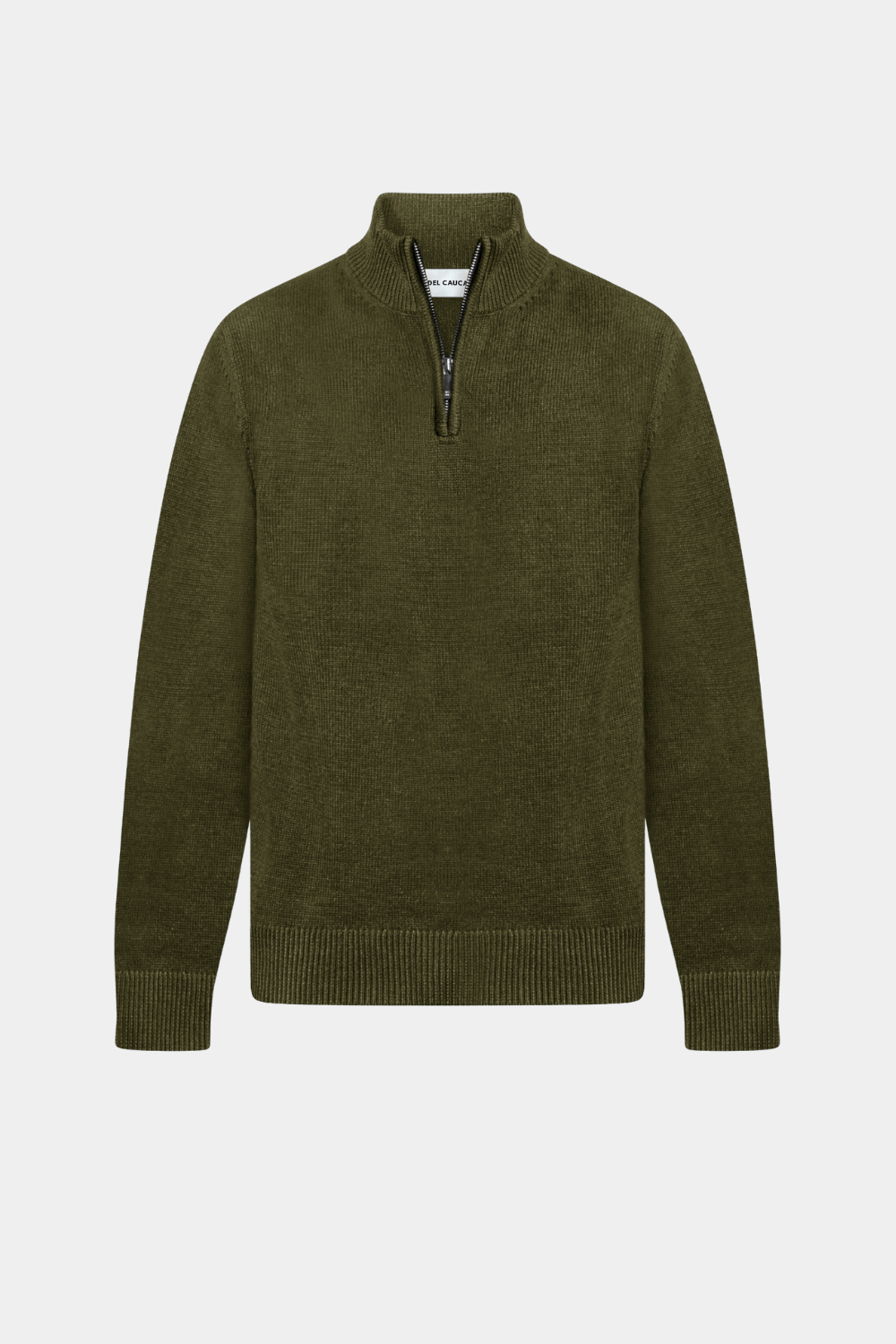 OLIVE GREEN QUARTER ZIP SWEATER