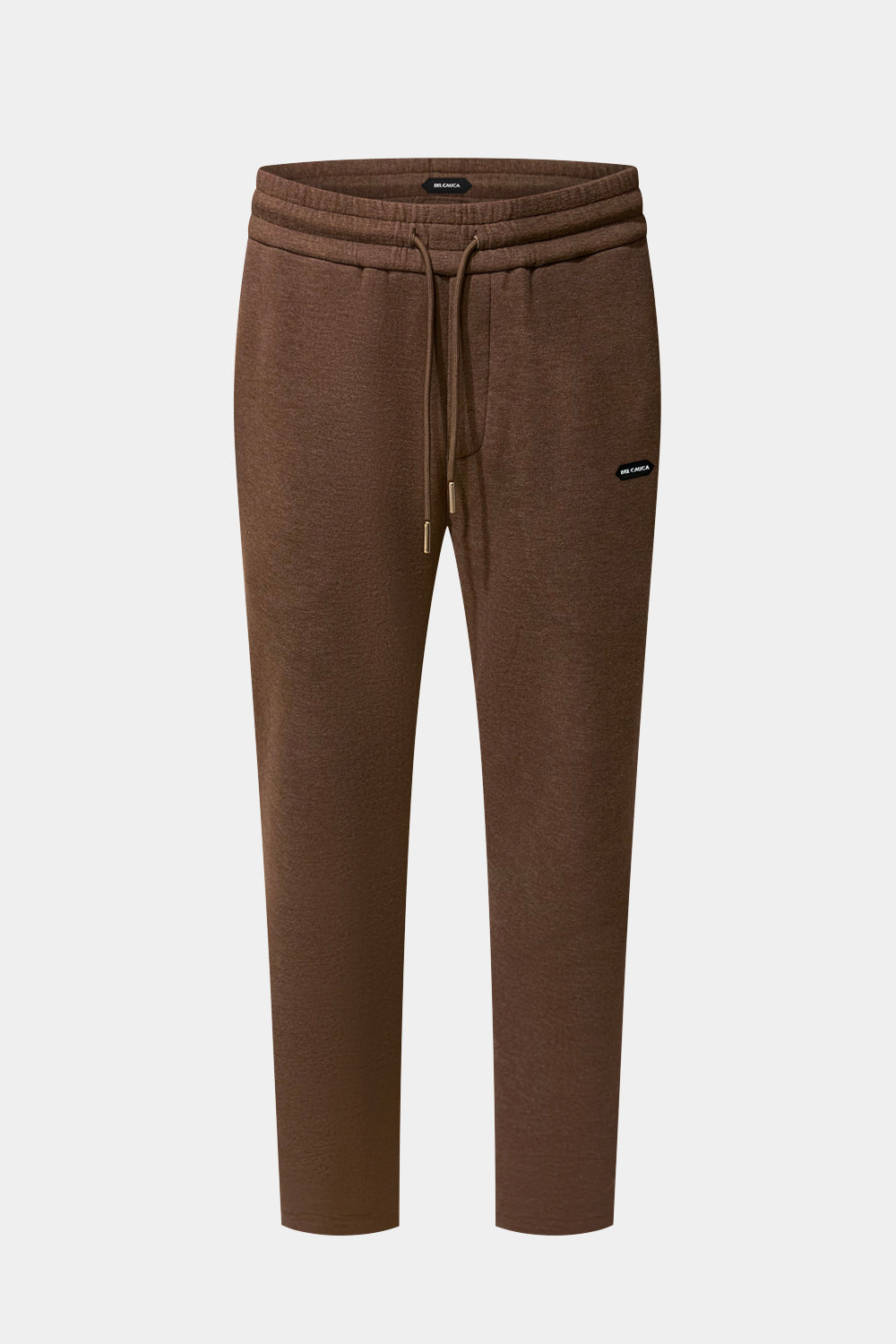 BROWN WOOL TRACK PANTS