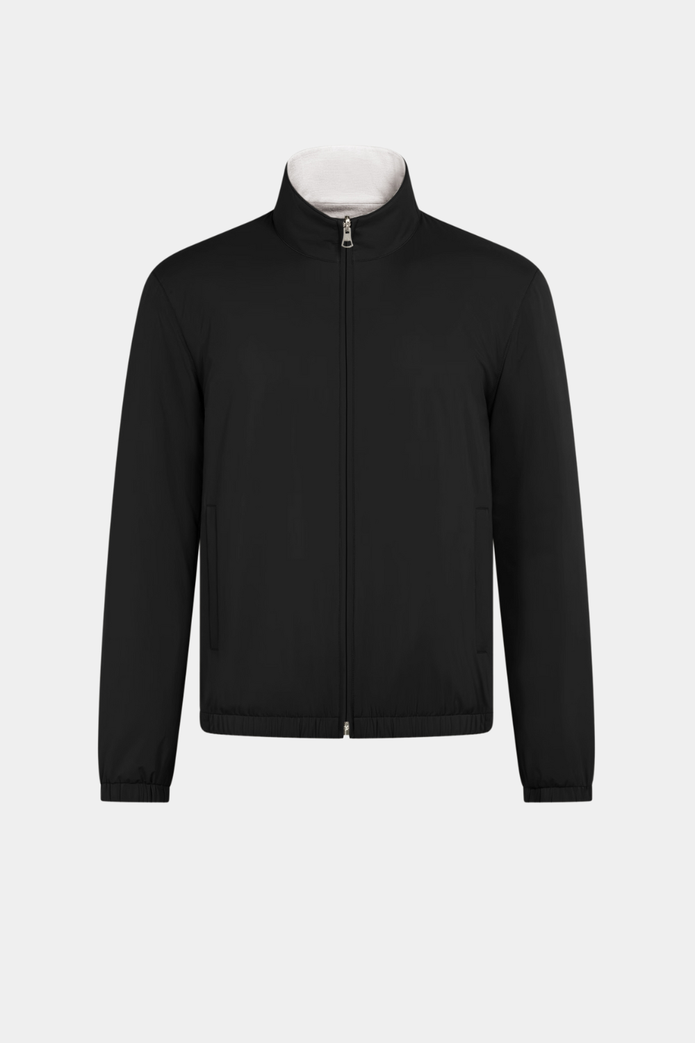 BLACK REVERSIBLE BOMBER JACKET