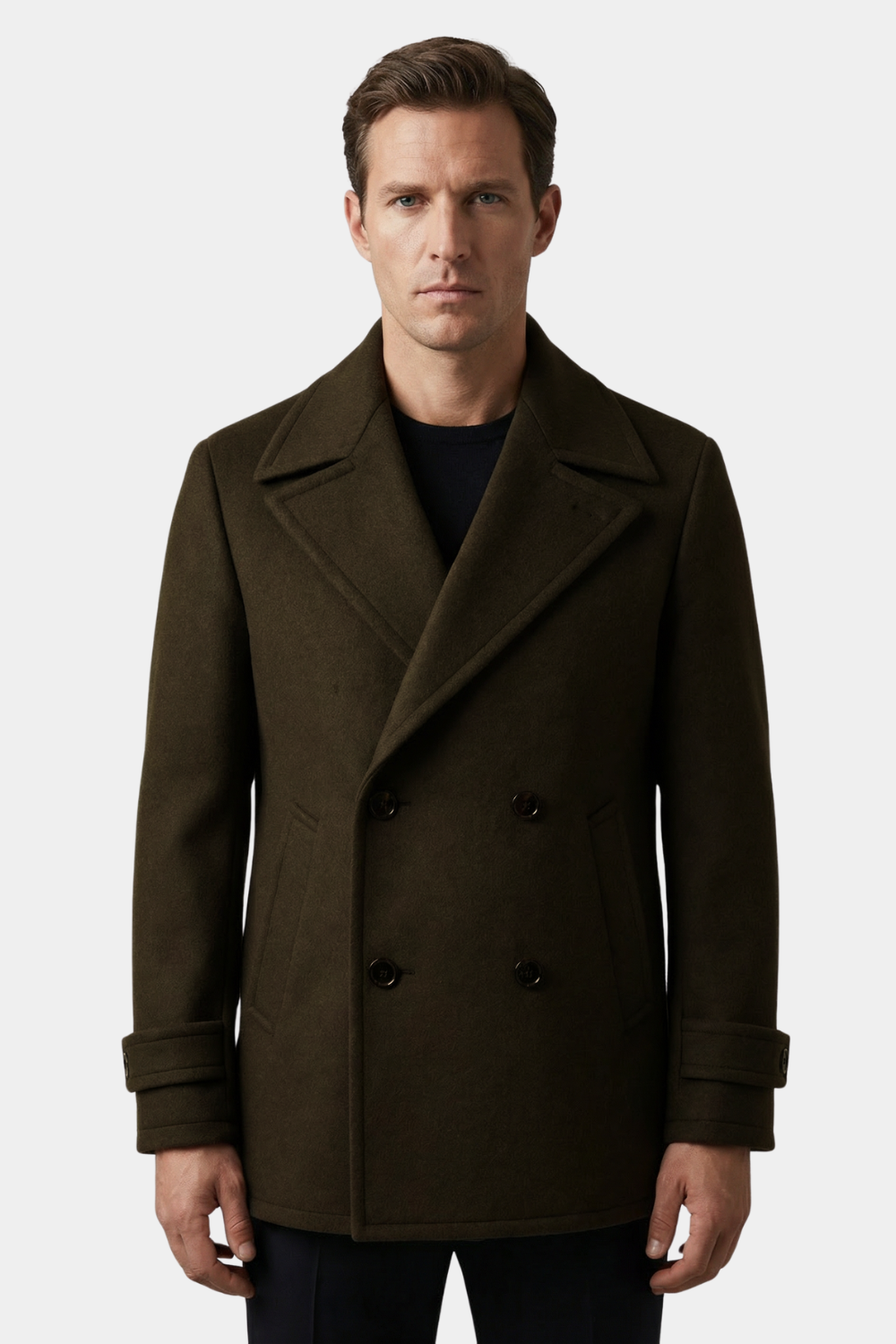 BROWN PEACOAT