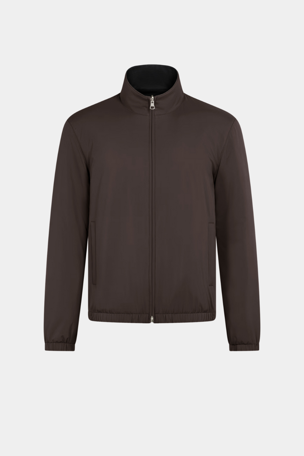 BROWN REVERSIBLE BOMBER JACKET