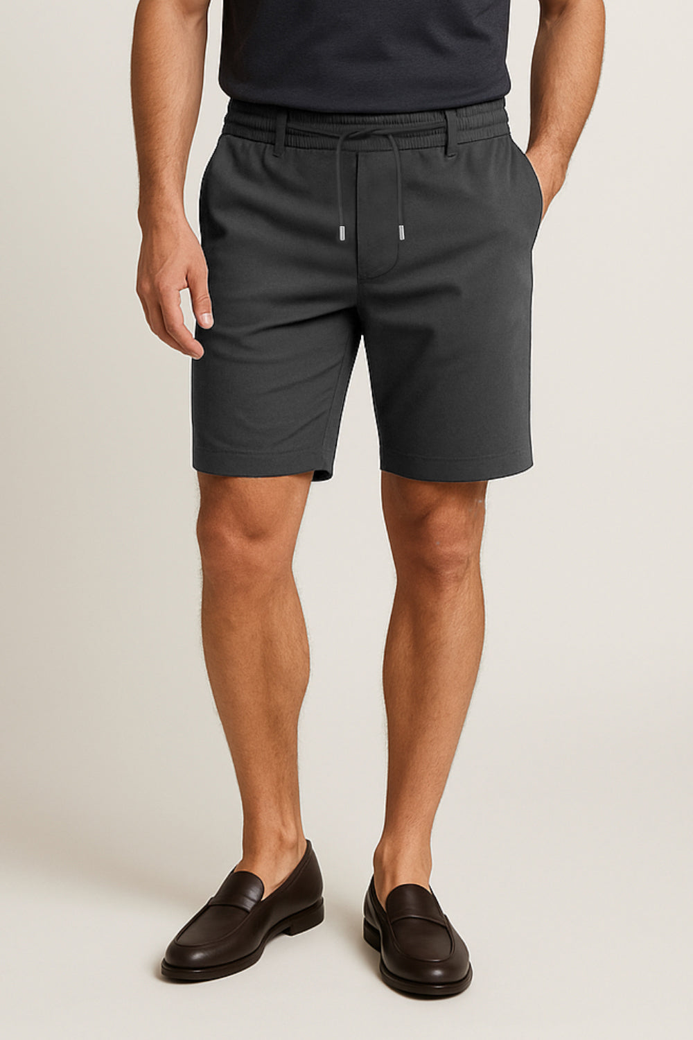 BLACK MERCERIZED T-SHIRT