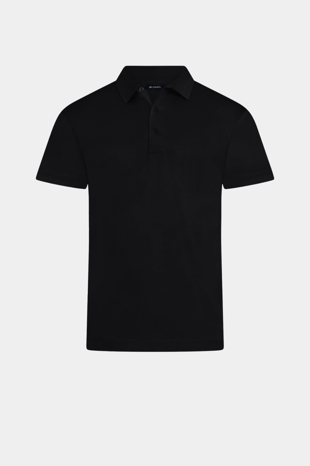 BLACK MERCERIZED POLO SHIRT
