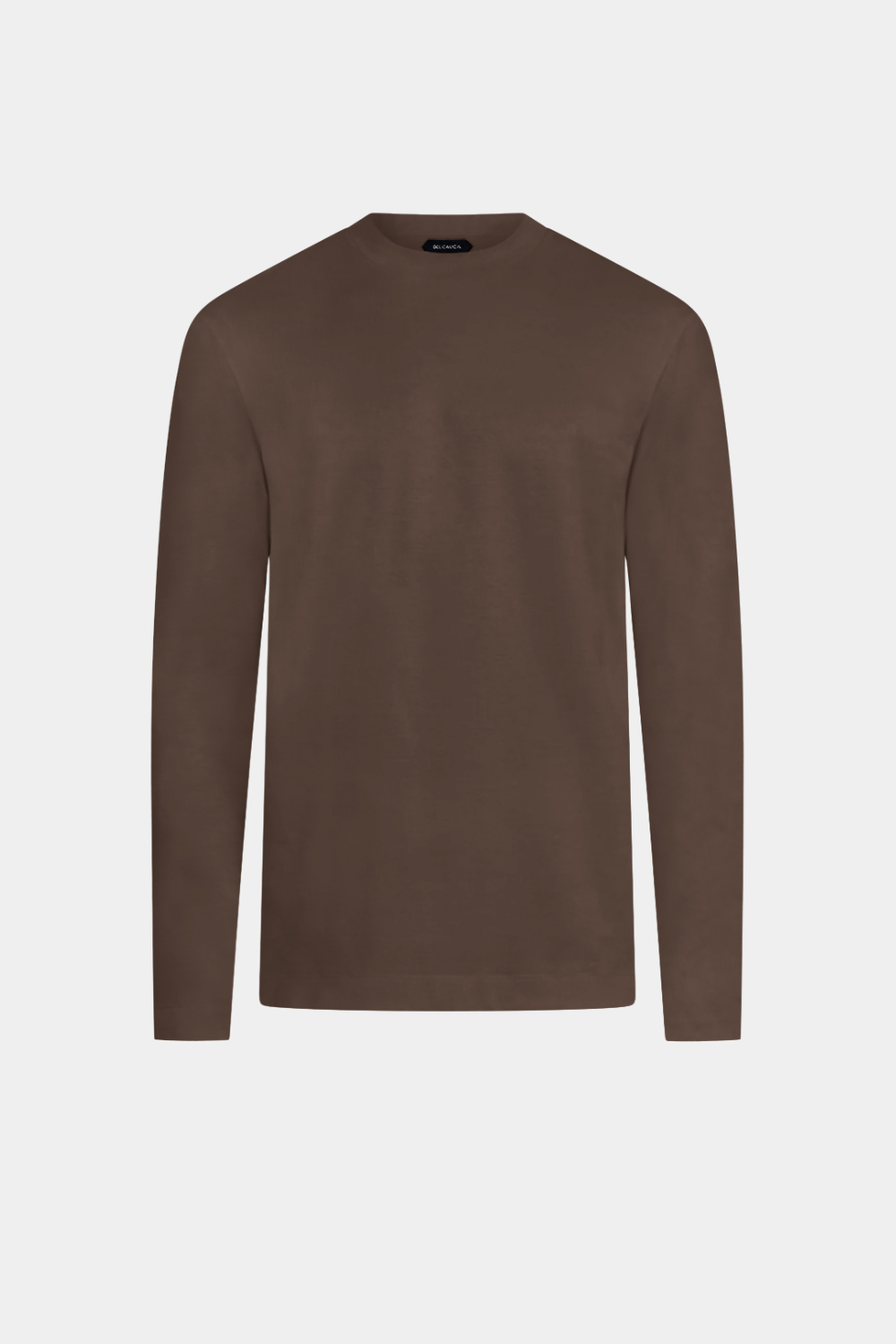 BROWN MERCERIZED LONGSLEEVE T-SHIRT