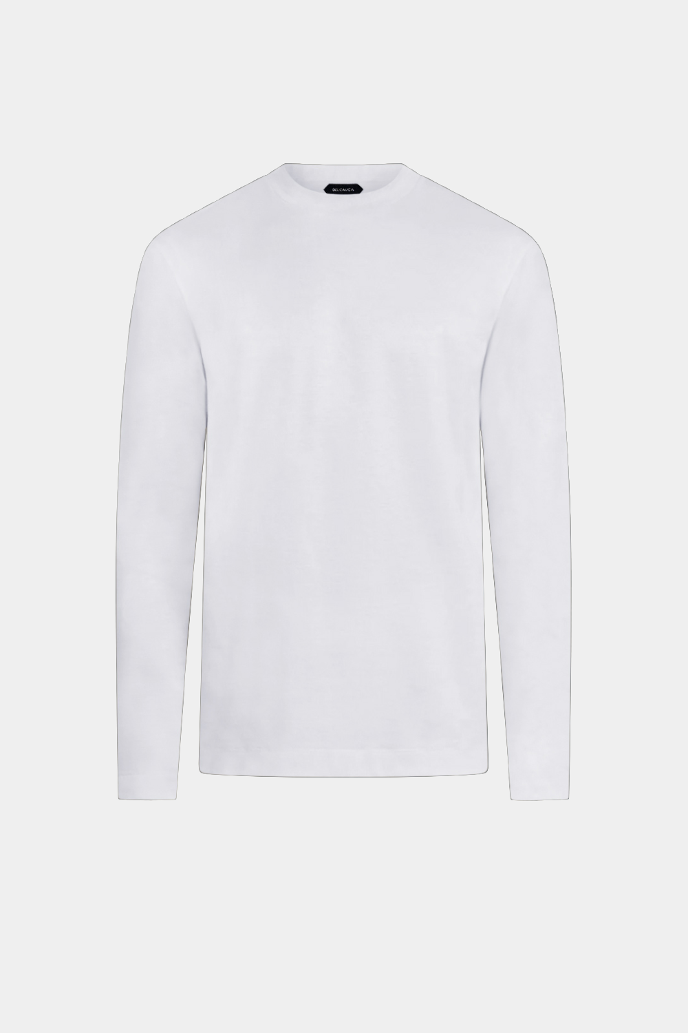 WHITE MERCERIZED LONGSLEEVE T-SHIRT
