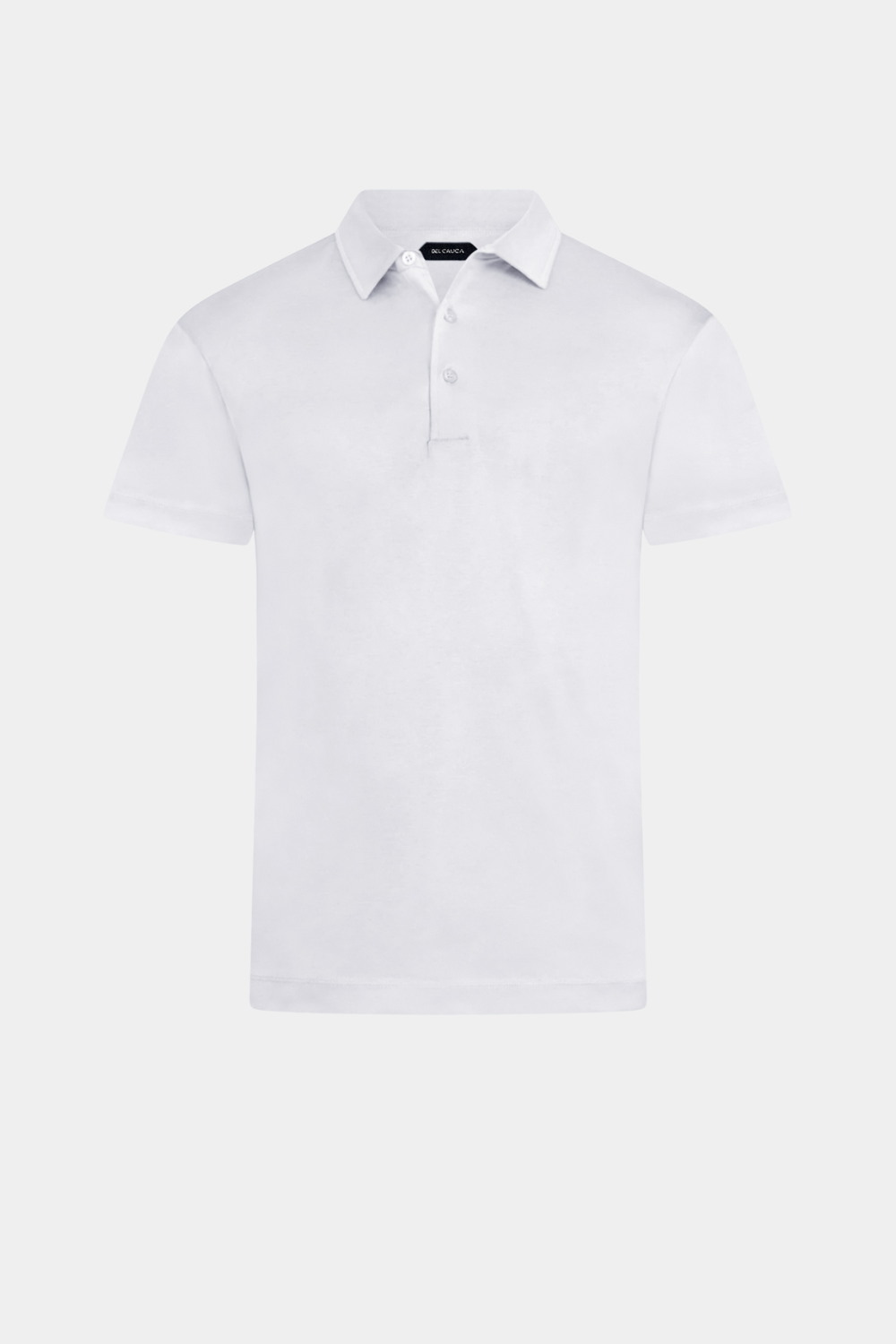 WHITE MERCERIZED POLO SHIRT